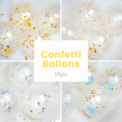 Set of 10 confetti balloons