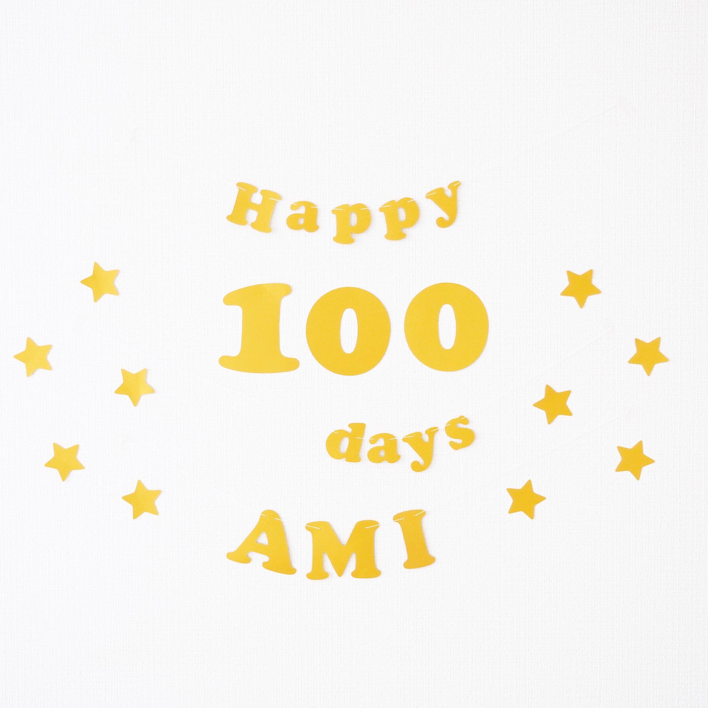 100日祝い用ガーランドセット（お名前付き・丸文字）